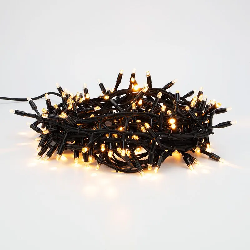 Гирлянда светодиодная Кластер 10м 200 LED ТЕПЛЫЙ БЕЛЫЙ черный каучук IP67 постоянное свечение 230В нужен блок 315-000 NEON-NIGHT - Фото 2