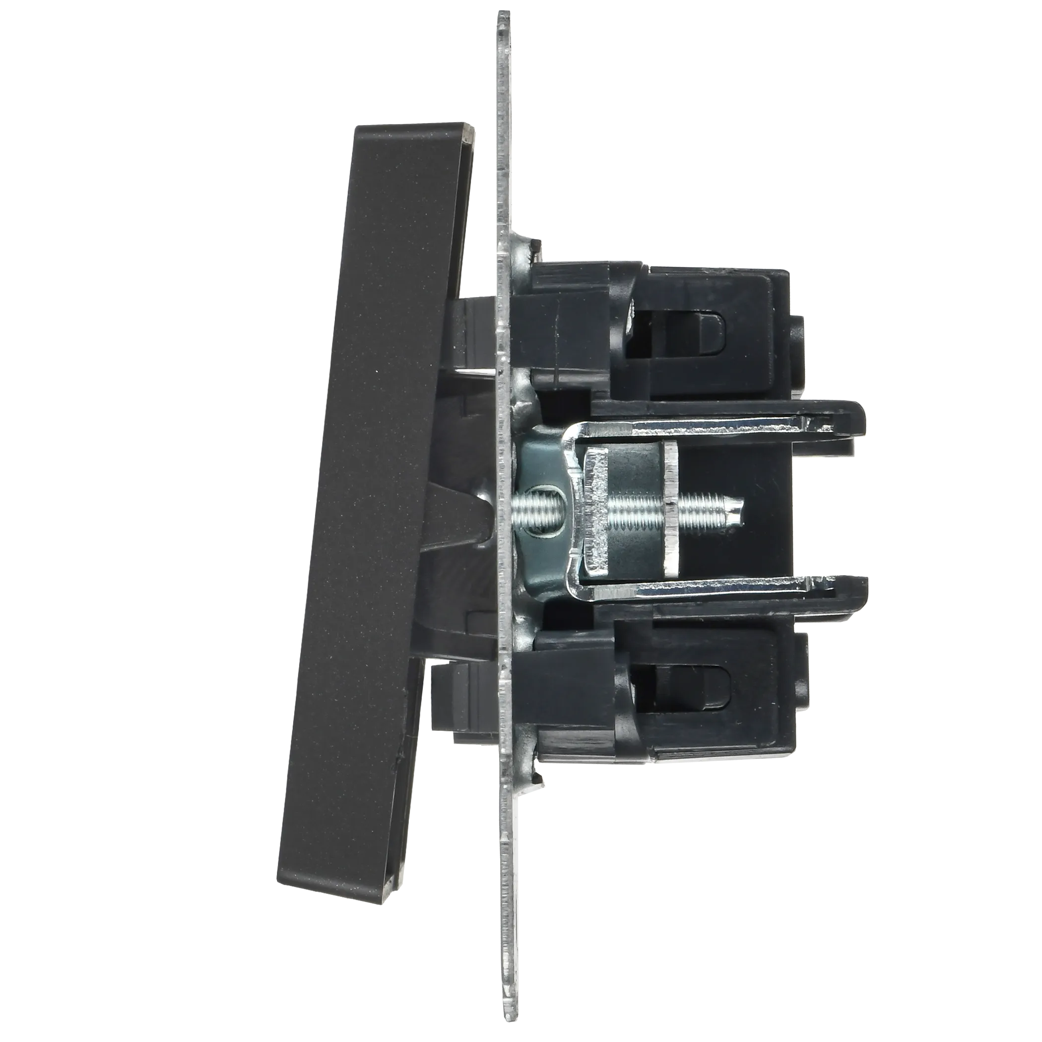 BRITE Выключатель 2-клавишный с индикацией для отелей 10А ВС10-2-9-БрЧ черный IEK - Фото 3