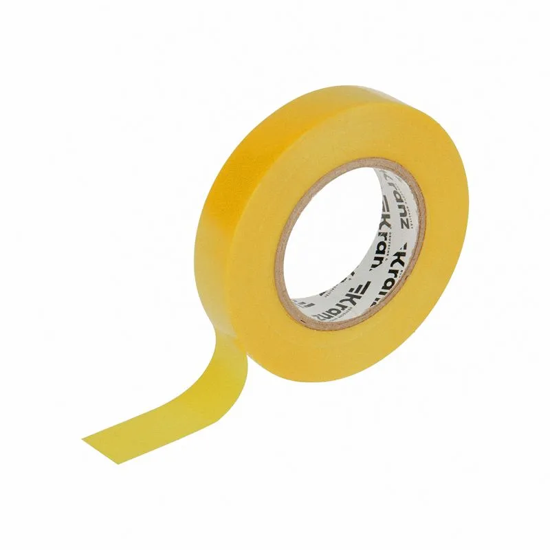 Изолента ПВХ 0,13х15 мм, 25 м, желтая KRANZ - Фото 3