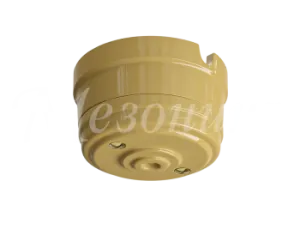 Корпус розетки потолочной пластиковый, D70x40, цвет - песочное золото, серия УСАДЬБА, ТМ МЕЗОНИНЪ GE30811-32