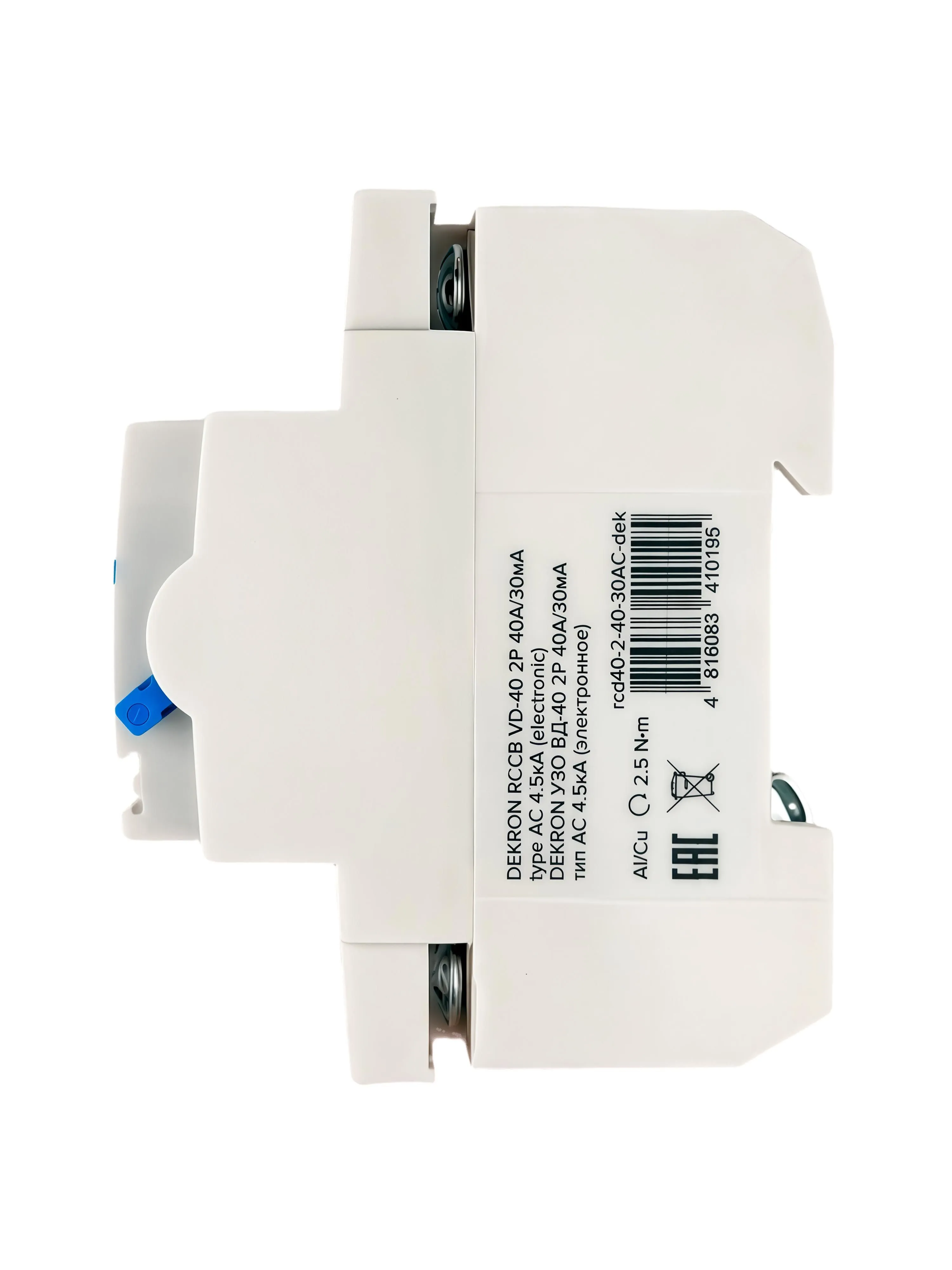 Устройства защитного отключения УЗО ВД-40 2P 40А/30мА тип АС 4.5кА - Фото 4