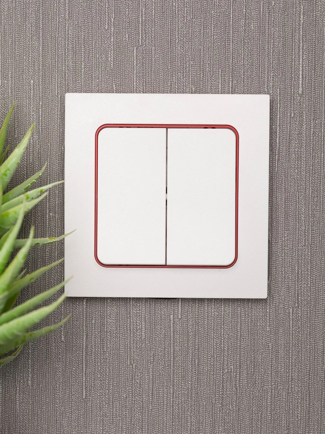 Стокгольм Рамка 1-местная белая с линией цвета красный EKF - Фото 4