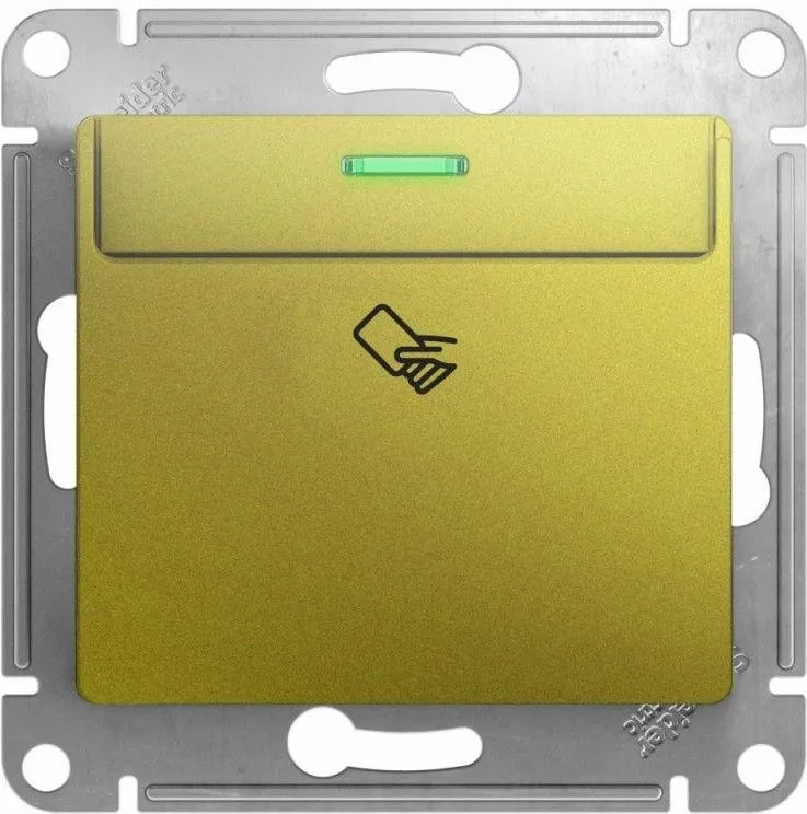 Выключатель карточный 1-кл. Glossa (сх. 6) 10AX механизм фисташк. SE GSL001069