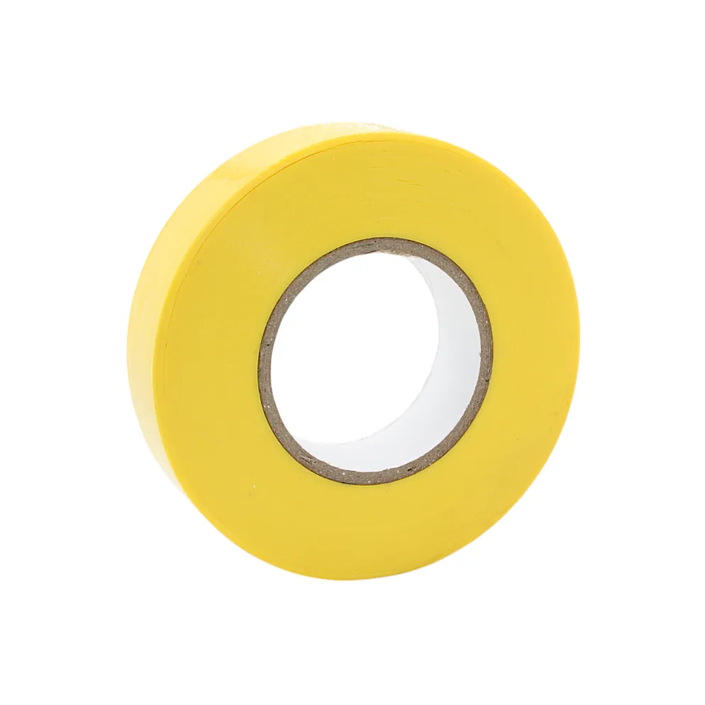 Изолента ПВХ 0,18х19мм, 20м профессиональная желтая (5шт/уп) DEKRON - Фото 2