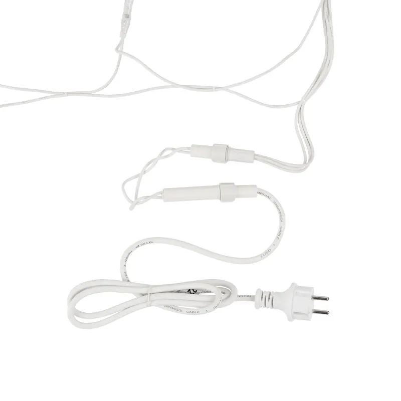 Гирлянда светодиодная Сеть 2x3м 432 LED ТЕПЛЫЙ БЕЛЫЙ белый каучук IP67 постоянное свечение 230В блок в комплекте NEON-NIGHT - Фото 5