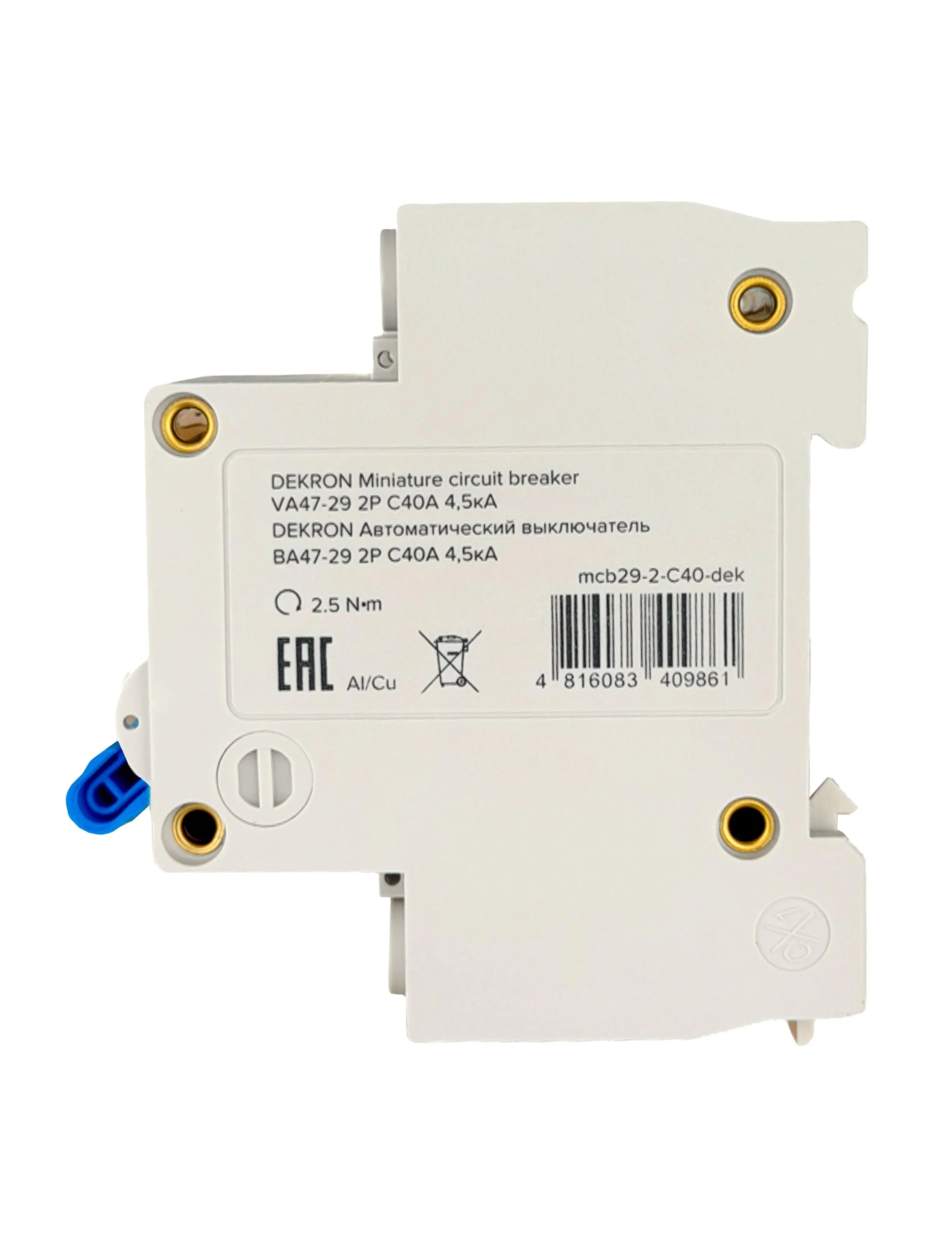 Автоматический выключатель ВА47-29 2P С40A 4,5кА - Фото 4