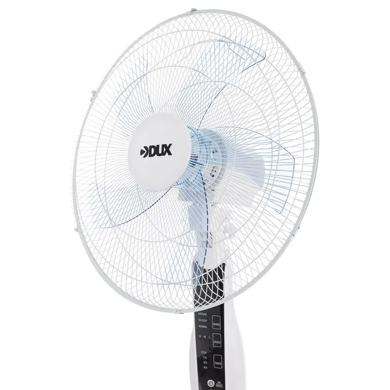 Вентилятор напольный белый/синий 60 Вт, 5 лопастей, подставка круглая, д/у управление - Фото 5