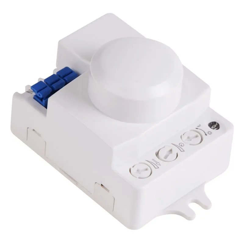 Датчик движения настенно-потолочный микроволновый ДДНПМ 01, 180°/360º, 1200Вт, 3-2000Лк, 3-6м, 10-720 сек. 5,8ГГц REXANT 11-9218