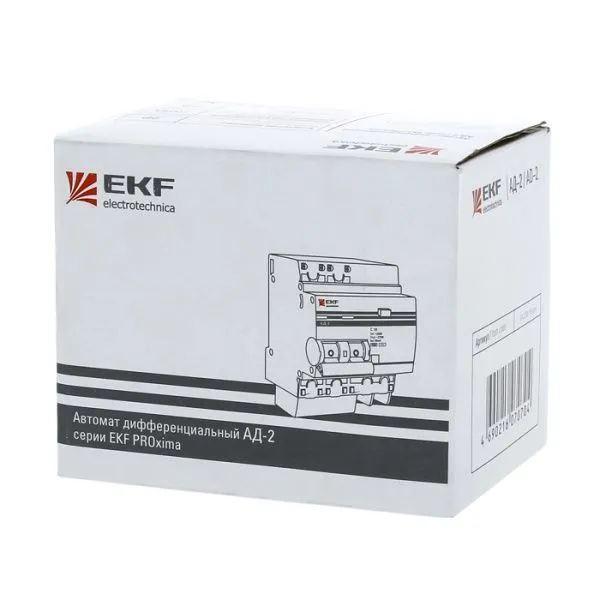 Диф. автомат 2Р 50А 100мА тип АС х-ка C эл. 4,5кА АД-2 EKF - Фото 5