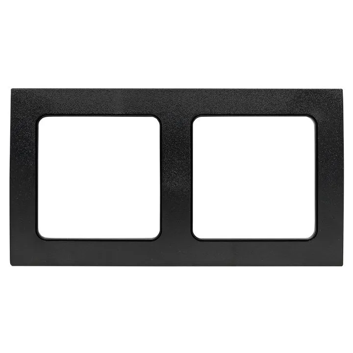 Стокгольм Рамка 2-местная черная EKF EXM-G-303-30