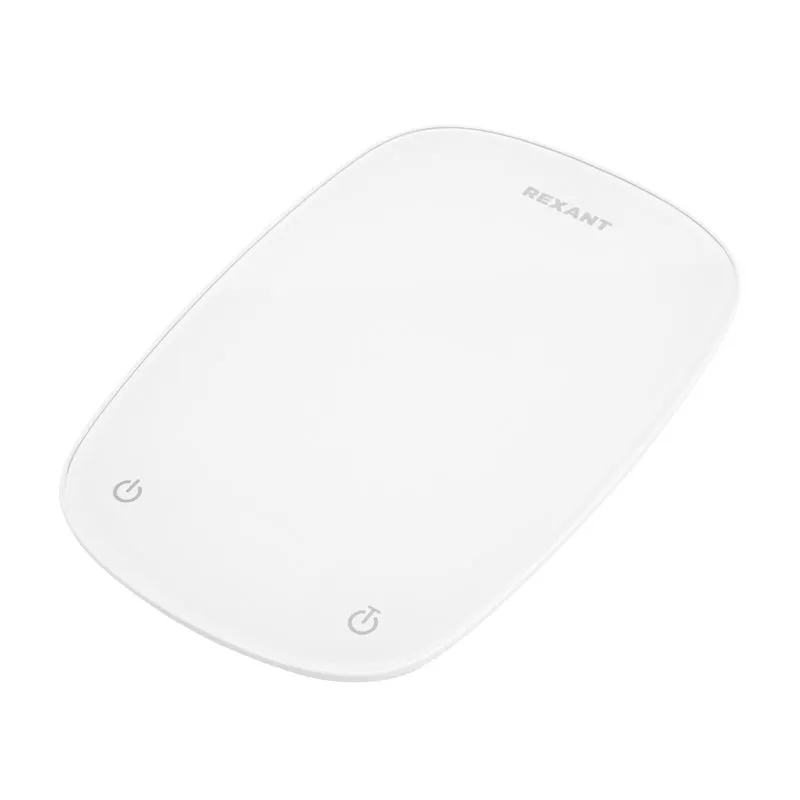 Весы кухонные электронные, белые/овальные/стекло/до 5 кг REXANT