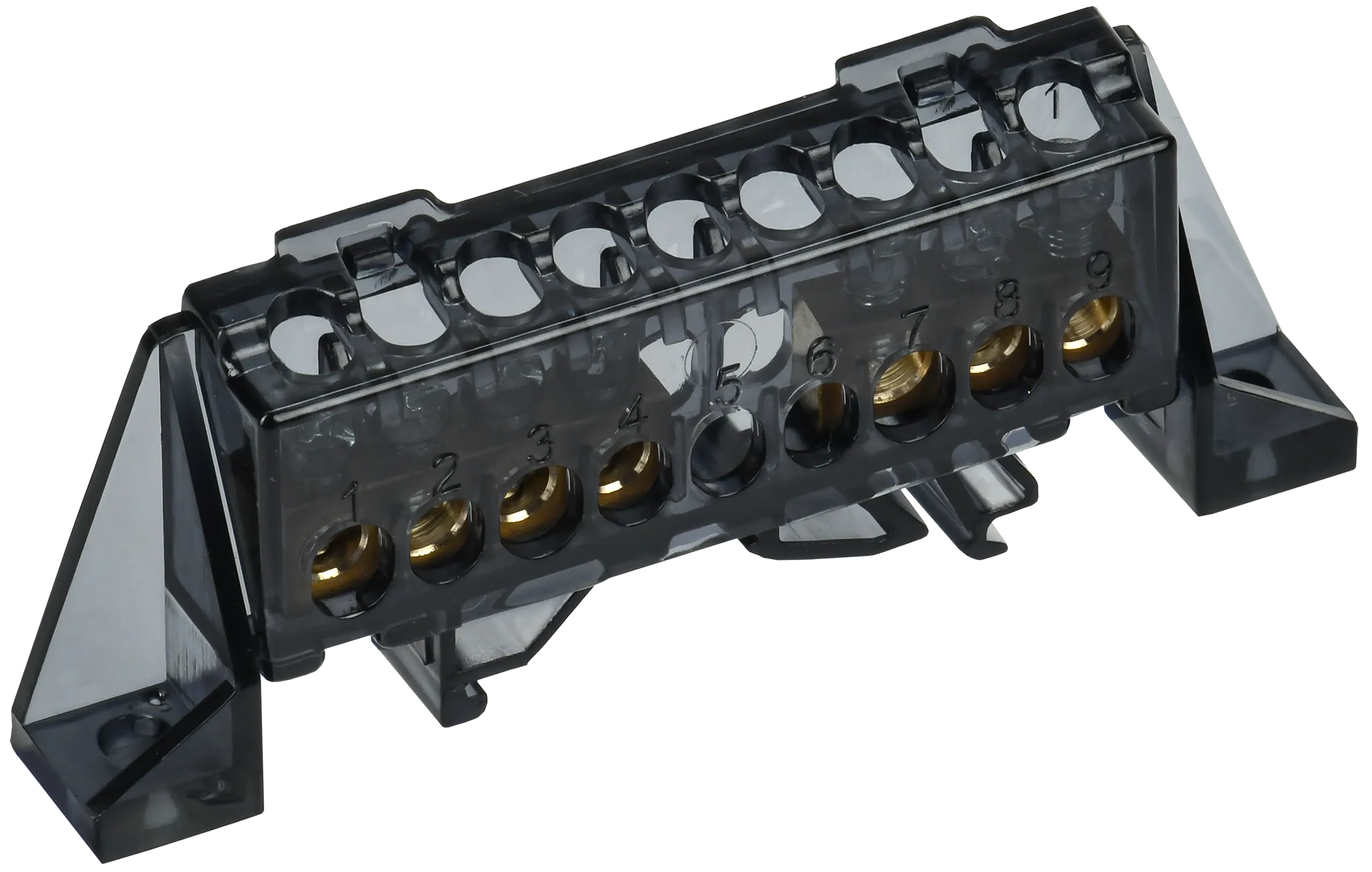 TEKFOR Шина N "ноль" в комбинированном DIN-изоляторе "Стойка" 6х9-(3+4)-Ч IEK TF-NN10-34-DP-K02