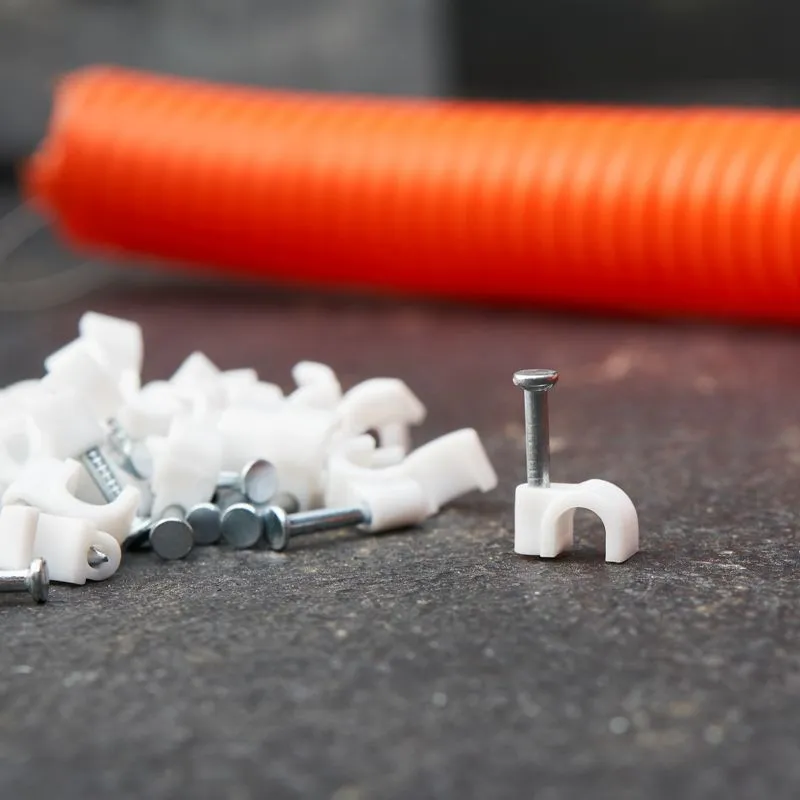 Крепеж кабеля круглый 4мм, белый (50 шт/уп) REXANT - Фото 2