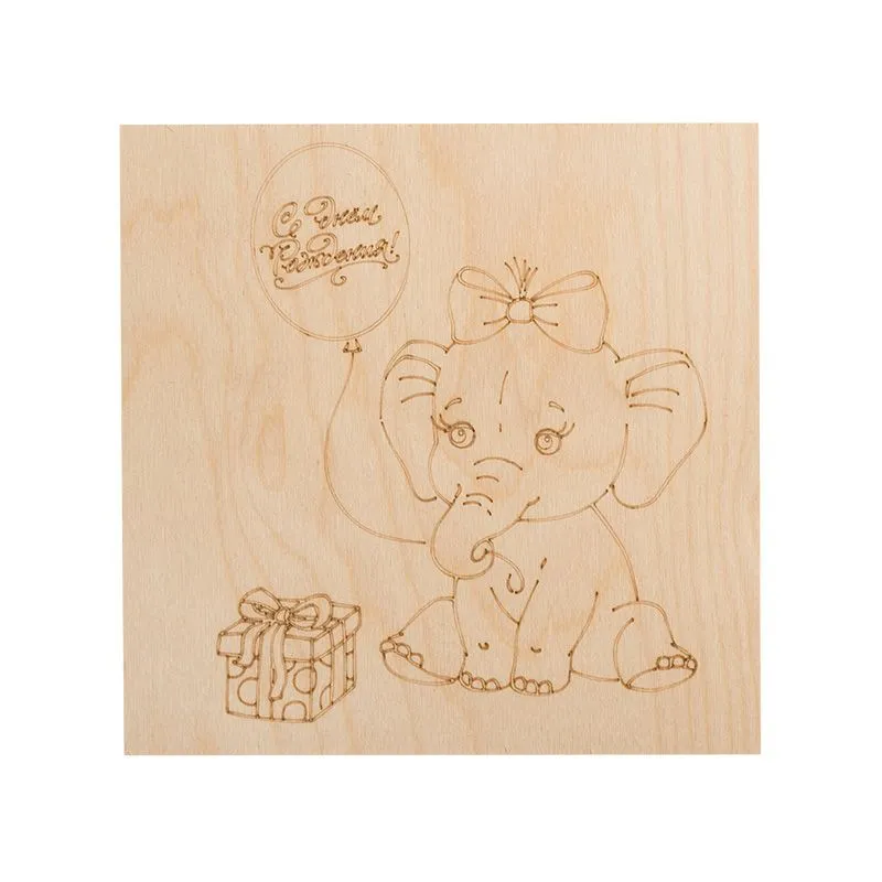 Доски для выжигания «Слонята», 150х150мм, 5 шт., пакет REXANT - Фото 3