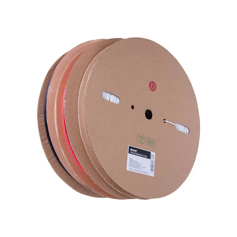 Трубка термоусаживаемая ТУТ нг 12,0/6,0мм, черная (бухта 100м) REXANT - Фото 2