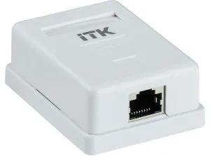 ITK Настенная информационная розетка RJ45 кат.6 FTP 1-порт CS2-1C06F-12