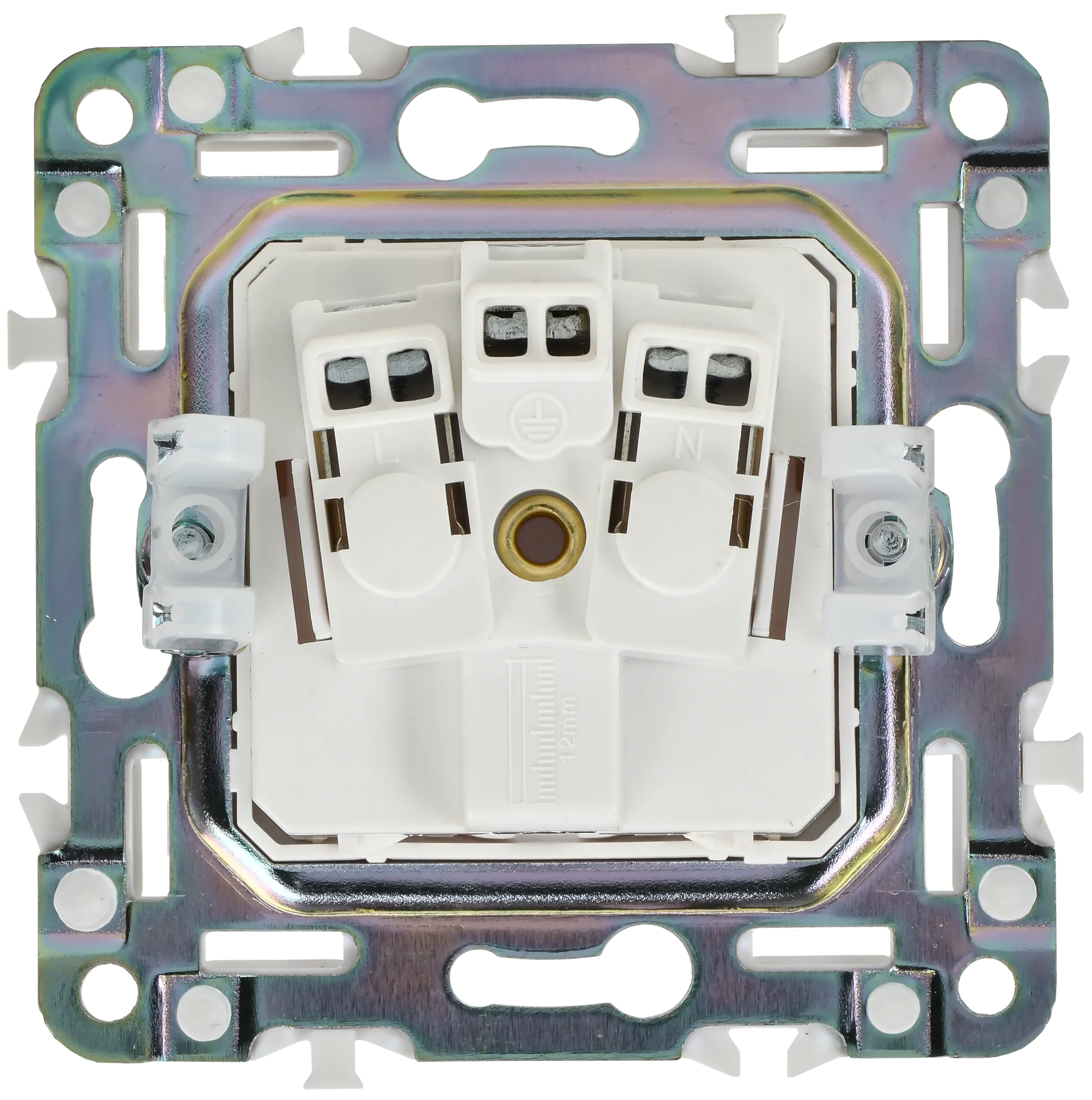 SKANDY Розетка с заземлением с защитными шторками 16А безвинтовое крепление SK-R06W арктический белый IEK - Фото 5