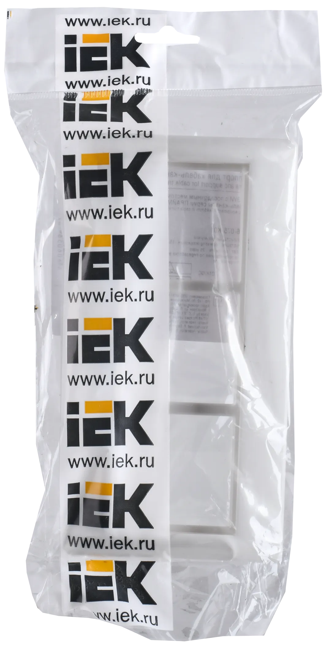 PRIMER Рамка и суппорт на 6 модулей 75мм для кабель-каналов 100х40 и 100х60 белый IEK - Фото 2