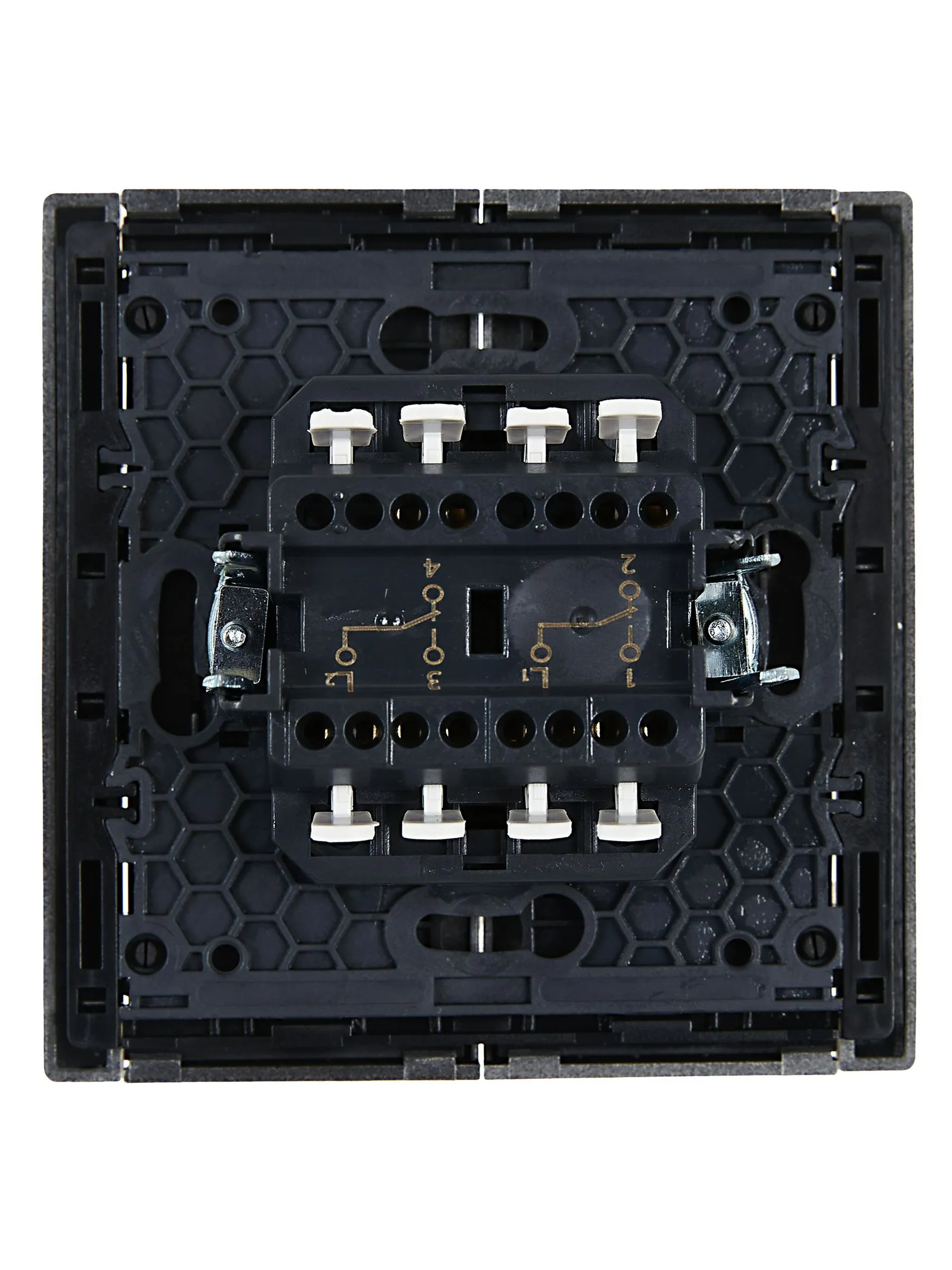 FORTE&PIANO Выключатель 2-клавишный проходной 10А FP507 сталь IEK - Фото 6