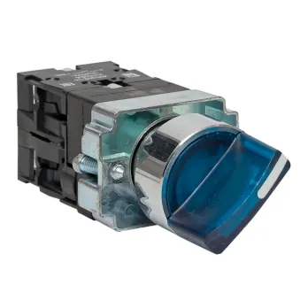 Переключатель BD21 2P c синей подсветкой 230В NO EKF
