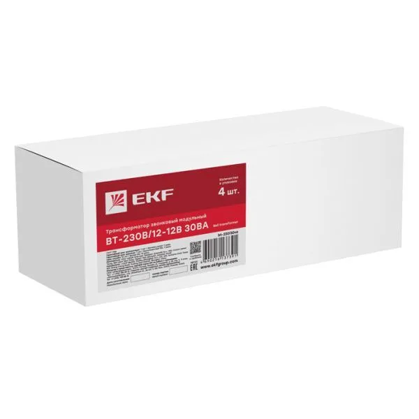 Трансформатор звонковый BT-230В/12-12В 30ВА EKF - Фото 3