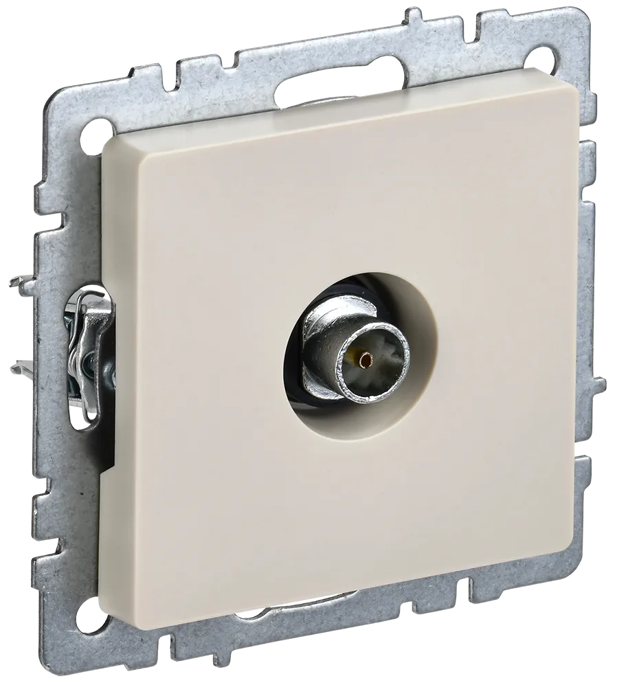 BRITE Розетка TV оконечная РТВ11-0-БрКр бежевый IEK BR-A10-O-K10