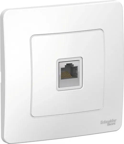Розетка компьютерная 1-м СП Blanca RJ45 кат.5E бел. SE BLNIS045001 - Фото 3