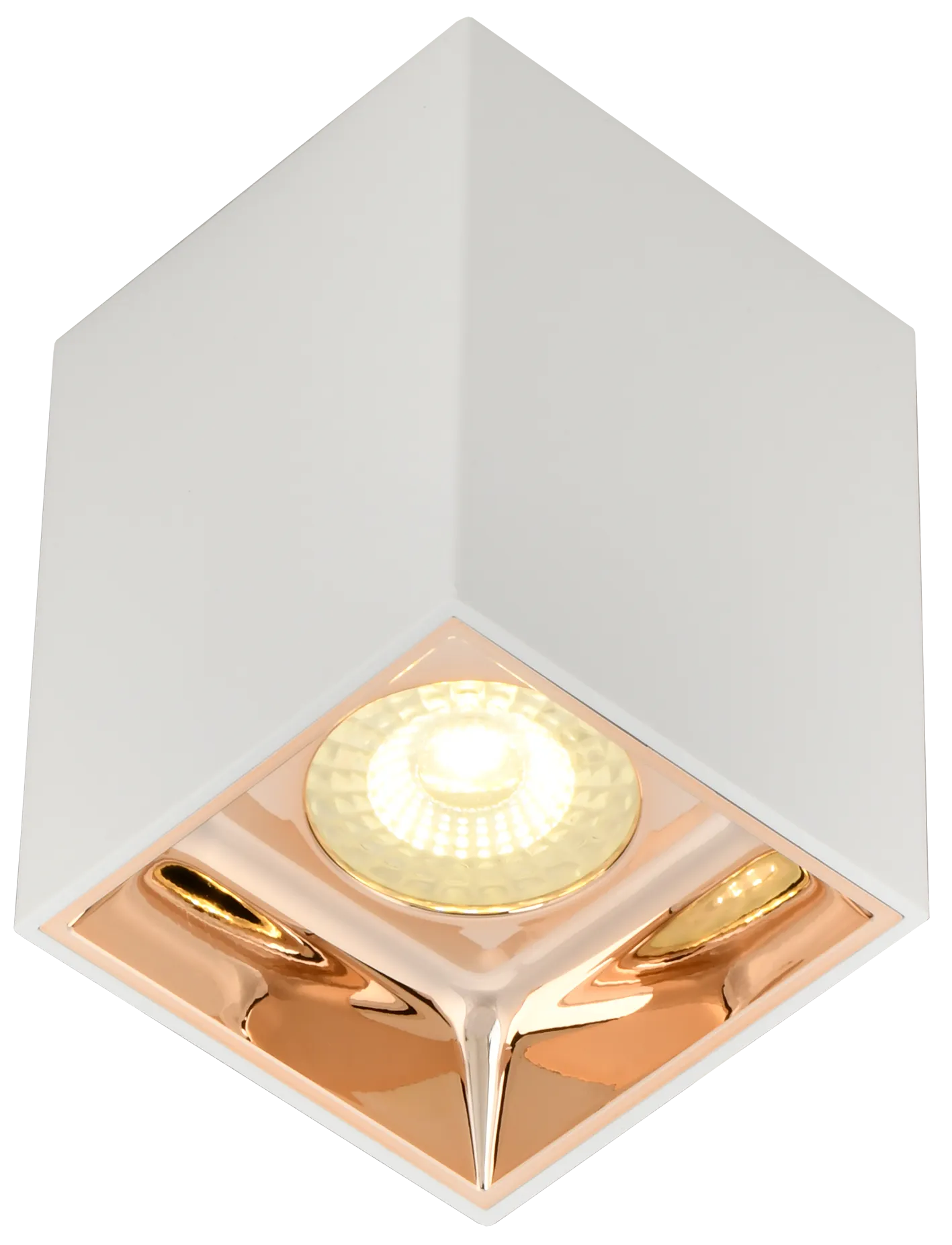 LIGHTING Светильник 4112 накладной потолочный под лампу GU10 белый/золото пластик IEK - Фото 3