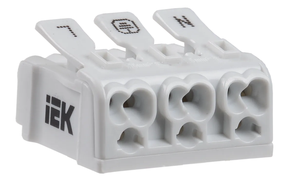 Клемма пружинная соединительная КСП3-L+N+PE IEK