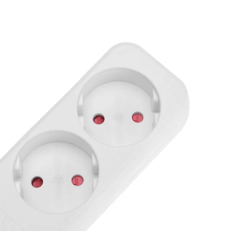 Удлинитель STANDARD 2 гнезда, 5м, 3х1,0мм², с/з, белый REXANT - Фото 3