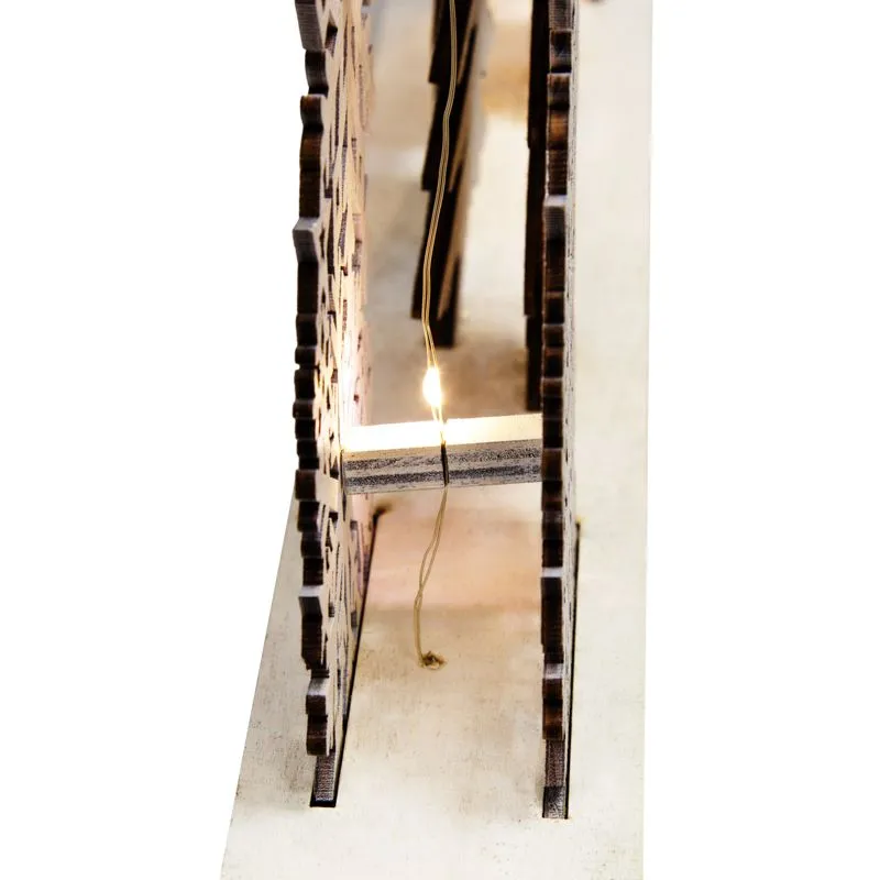 Деревянная фигурка с подсветкой Рождественская сказка 44,5x6x24 см - Фото 4