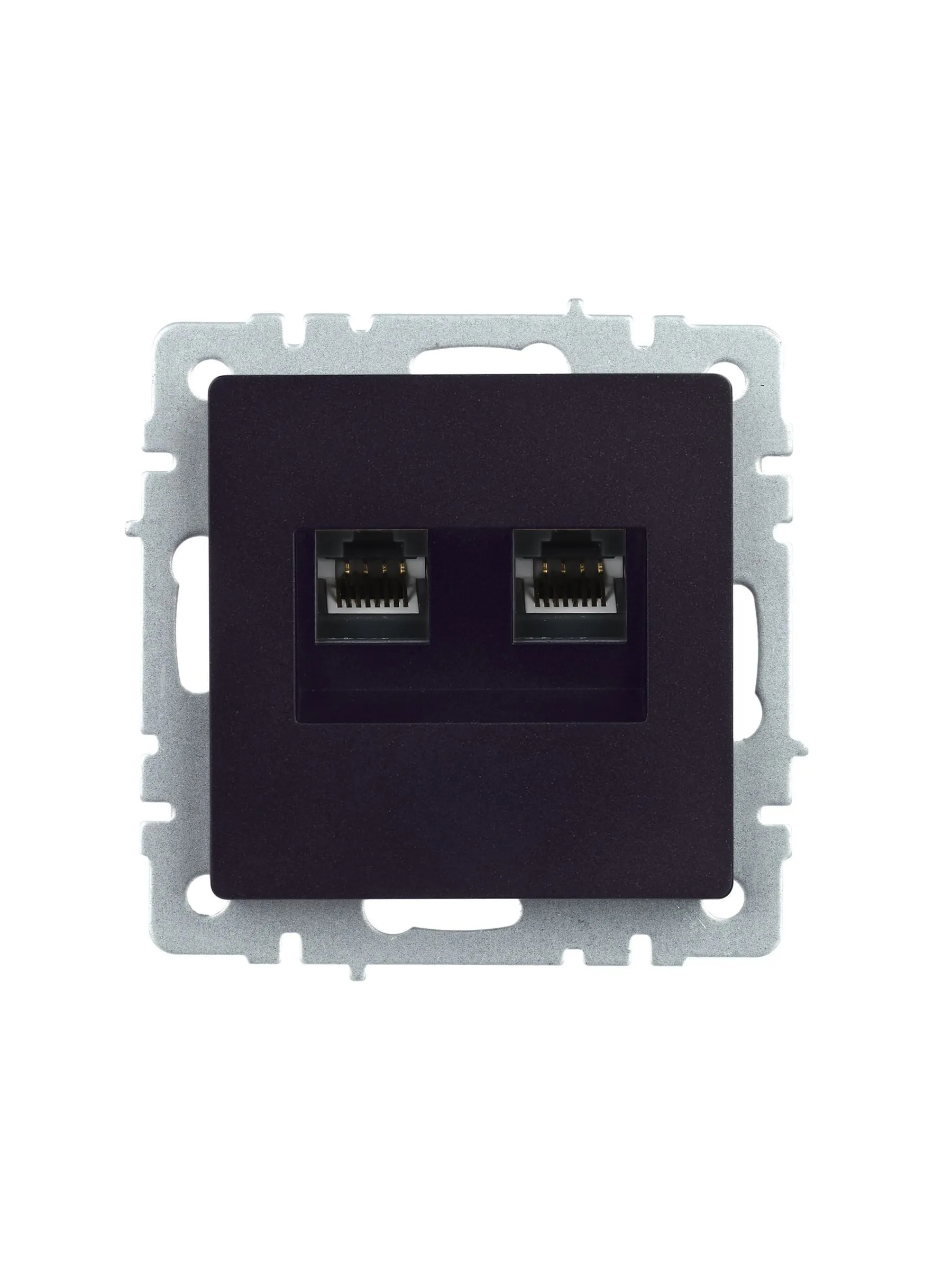 BRITE Розетка двойная RJ11+RJ45 кат.5E РК/Т12-БрЧ черный IEK - Фото 6