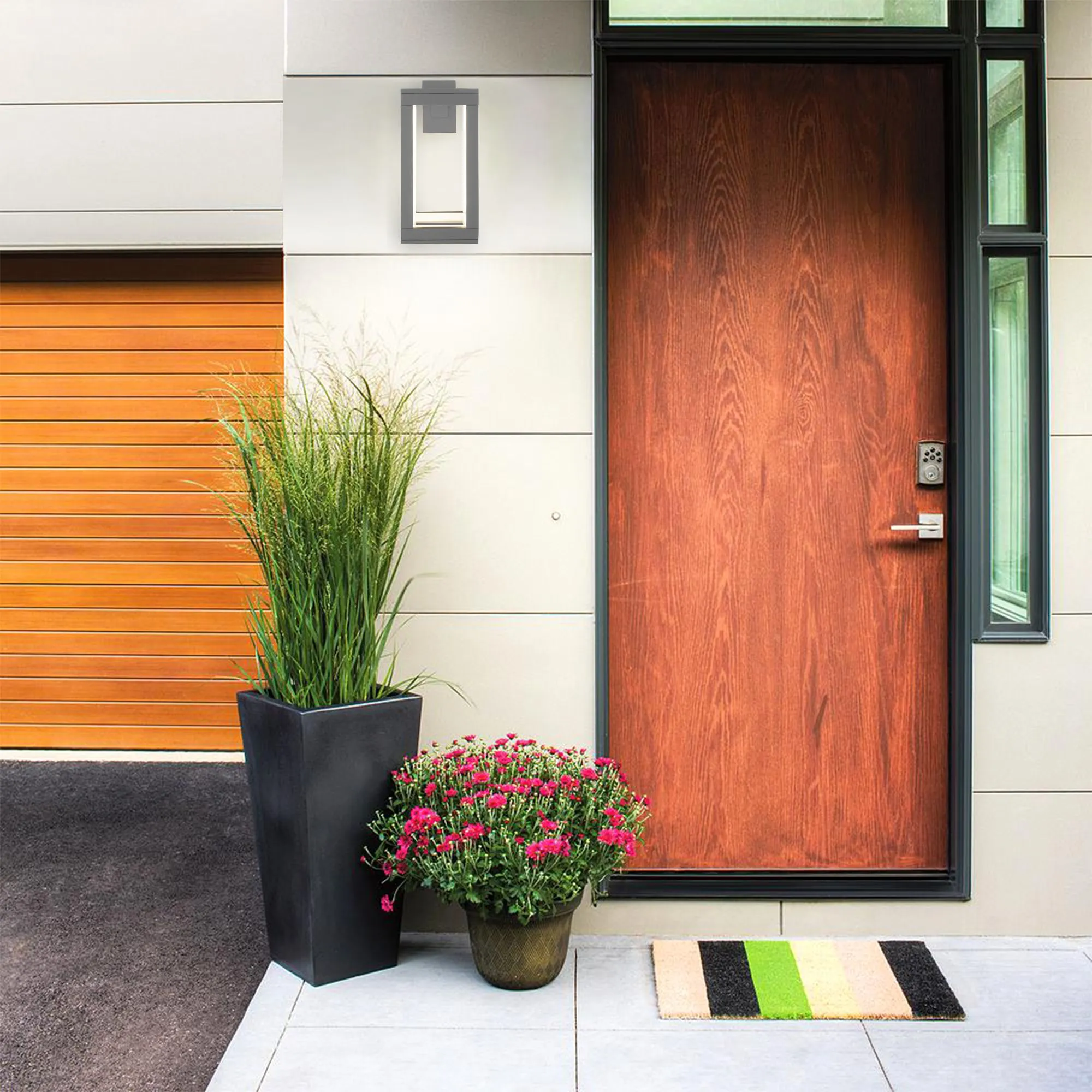 Светильник светодиодный уличный настенный Frame LED IP54 1527 TECHNO LED серый Elektrostandard - Фото 5