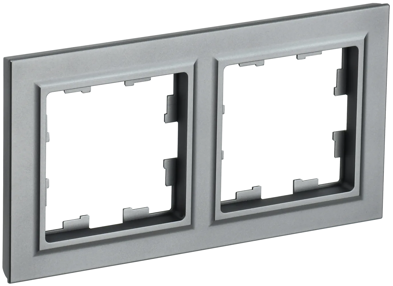 BRITE Рамка 2-местная РУ-2-БрС сталь IEK