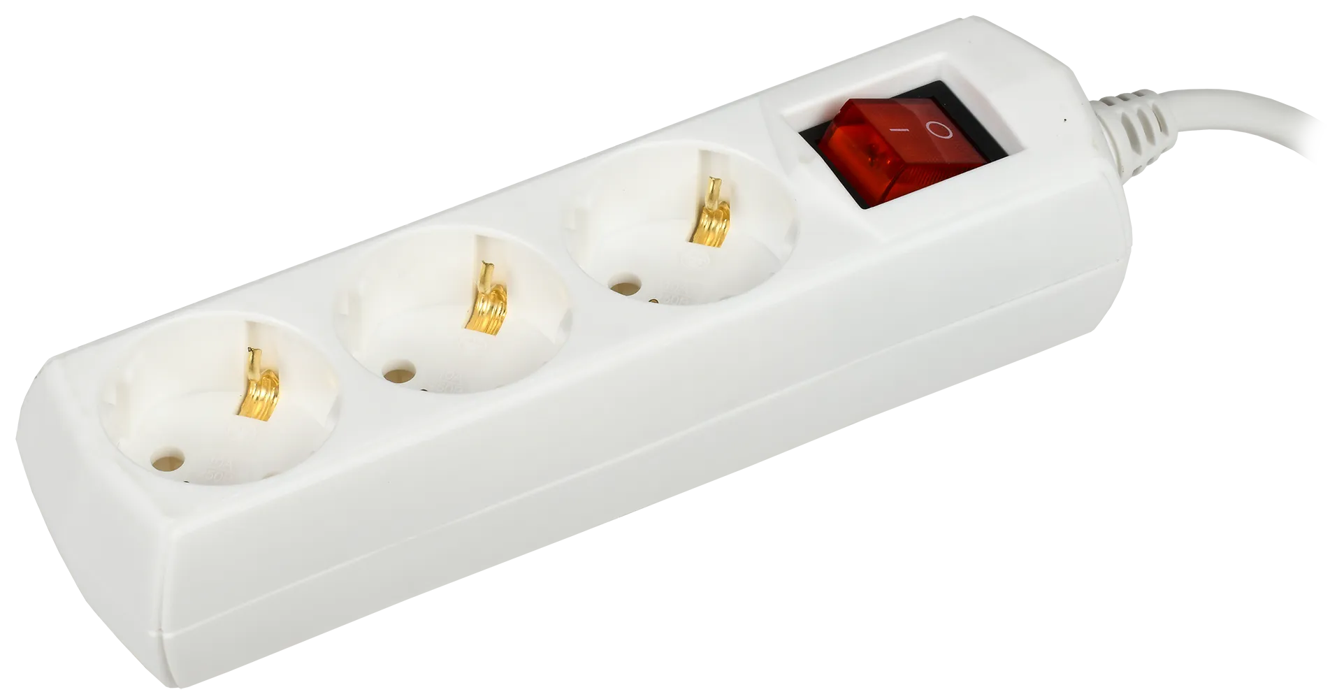 Удлинитель У03В 3 места с заземлением 1,5м 3х1мм2 10А/250В GENERICA WYP10-10-03-D15-ZK-G