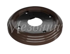 Рамка одноместная пластиковая, D 92x14 мм, цвет - коричневый, серия УСАДЬБА, ТМ МЕЗОНИНЪ GE30701-04