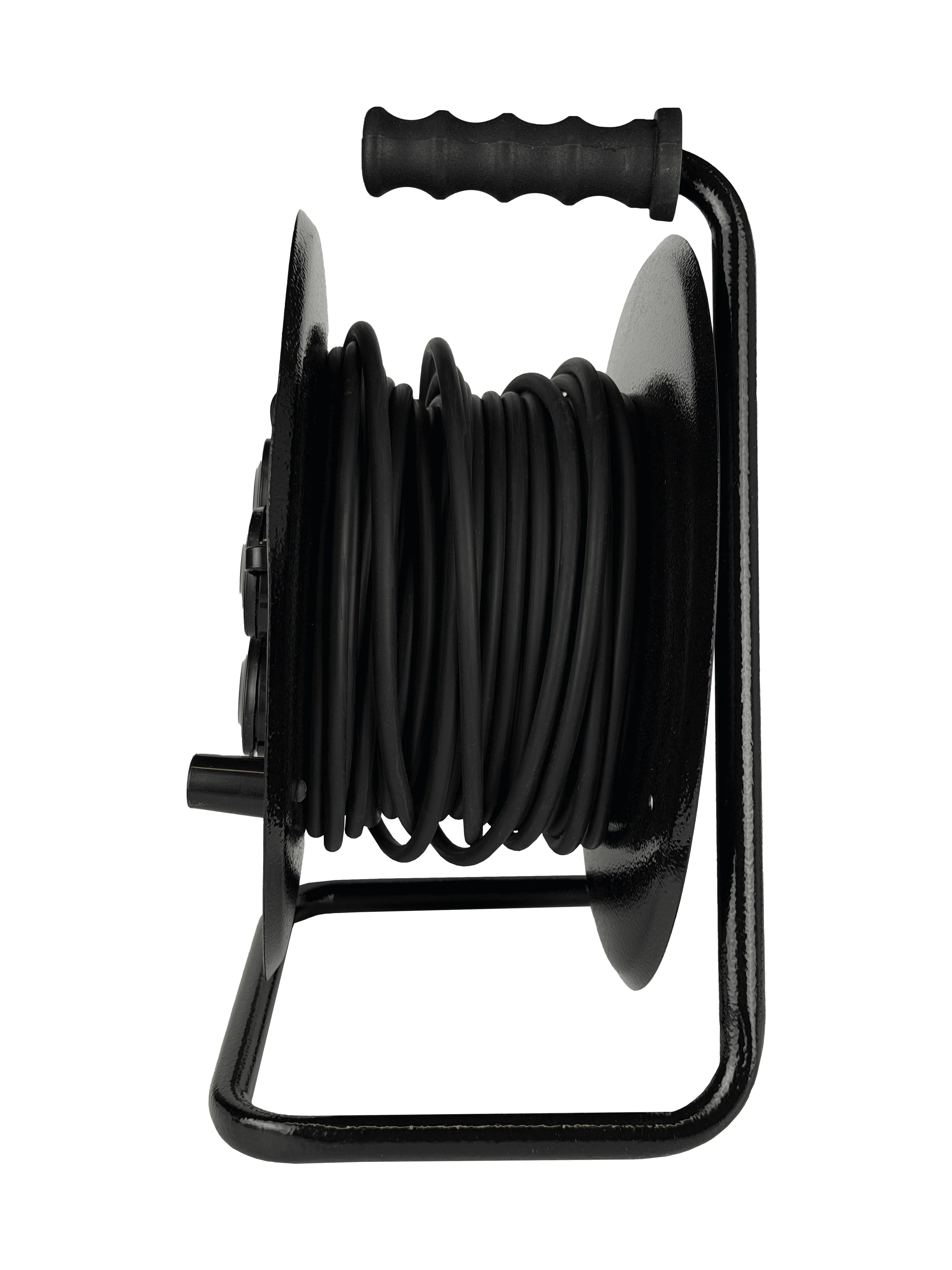 Удлинитель силовой КГ 3х1,5 50м, на катушке (металл), 4 гнезда с заземлением и крышками, 16А, IP44 DEKRON - Фото 4