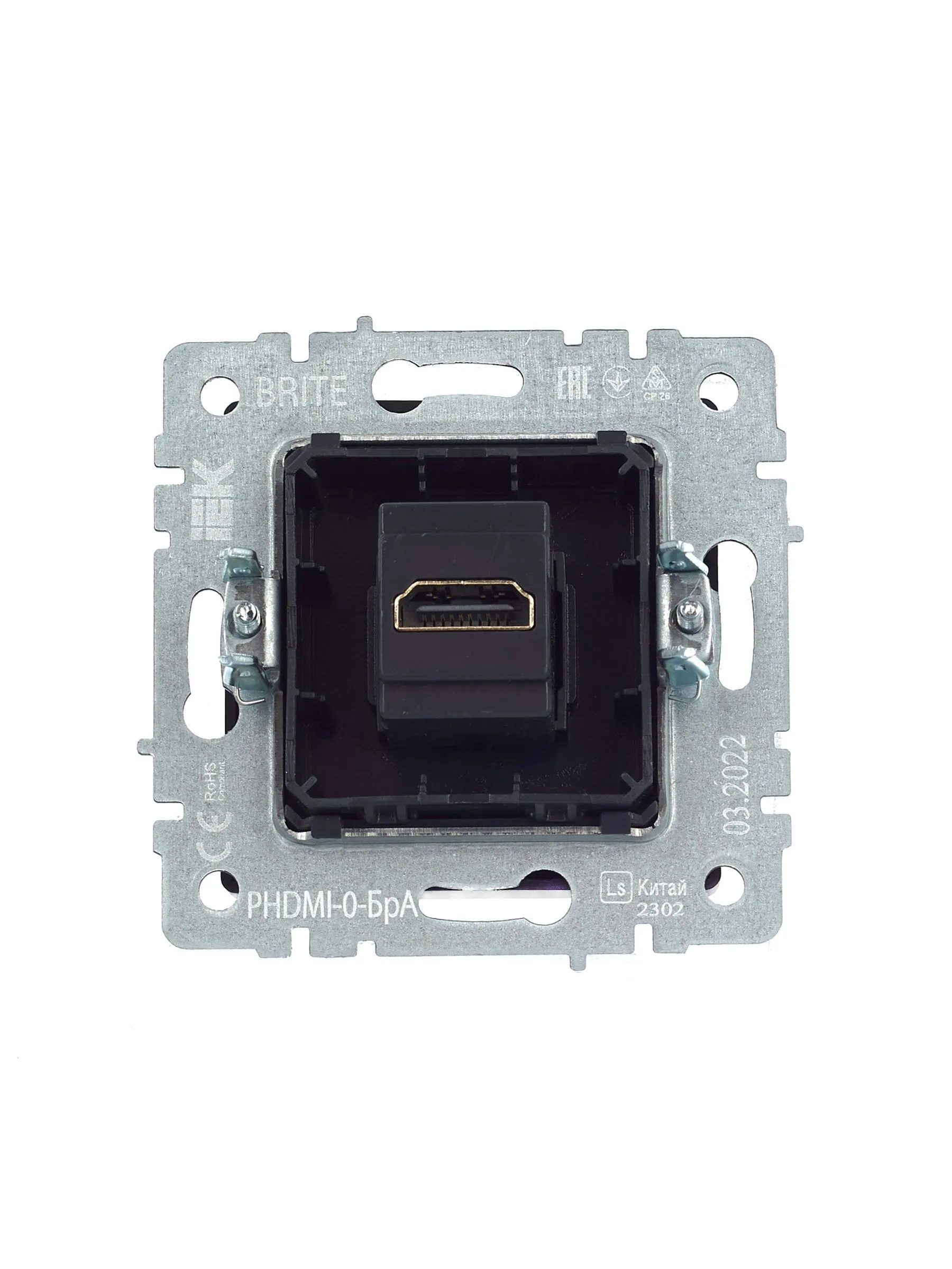 BRITE Розетка HDMI РHDMI-0-БрА алюминий IEK - Фото 7