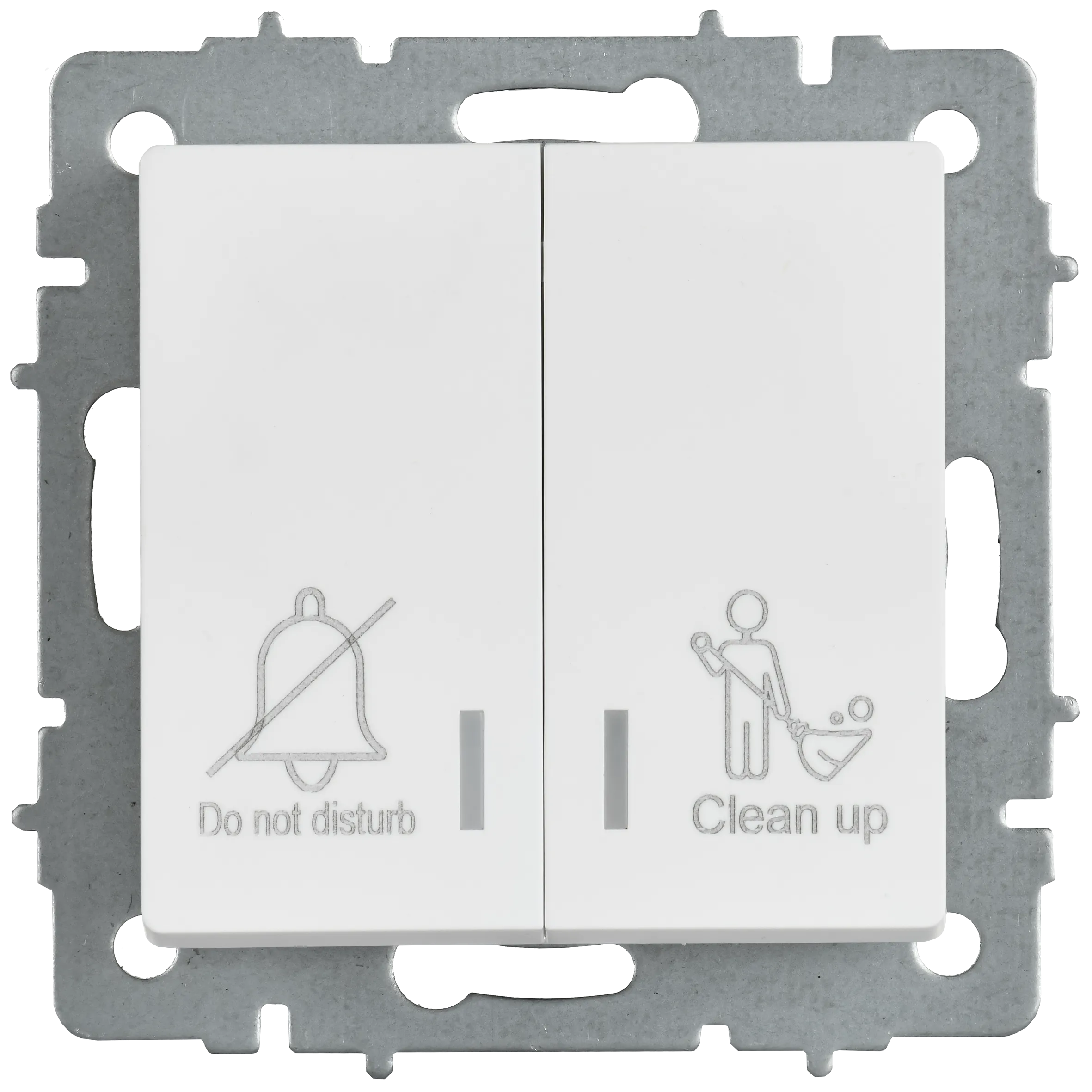 BRITE Выключатель 2-клавишный с индикацией для отелей 10А ВС10-2-9-БрАБ арктический белый IEK - Фото 4