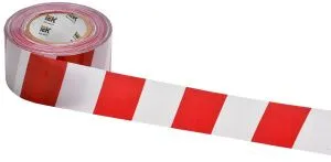 Лента сигнальная оградительная ЛО-250 (50мм-35мкм) красно-белая 250м IEK UST10-250-050-035-K58