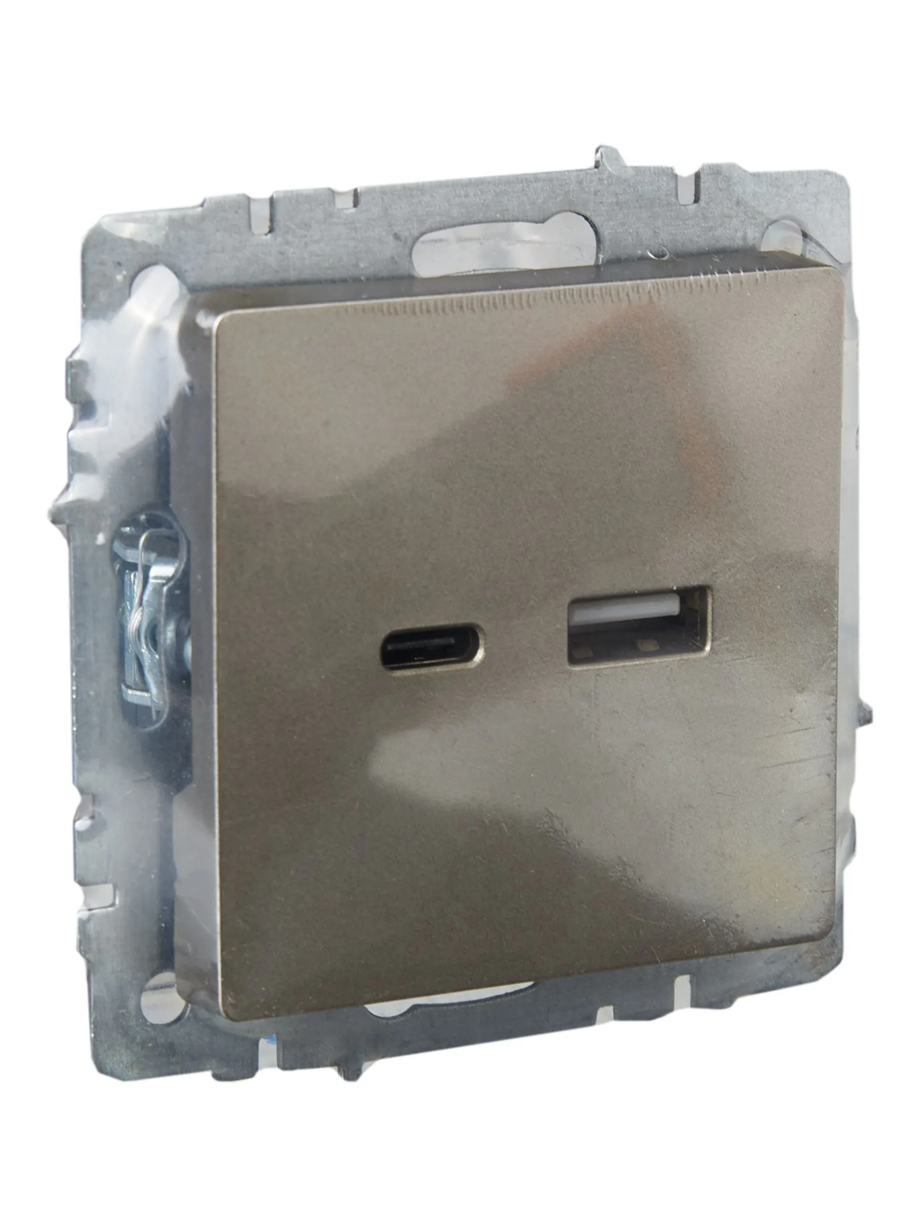 BRITE Розетка USB A+C 18Вт РЮ11-1-БрШ шампань IEK - Фото 5