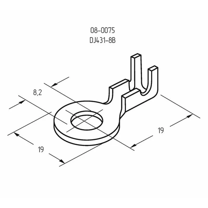 Наконечник кольцевой REXANT, ø8.2 мм, 1.0-1.5 мм² (НК 8-1,0-1,5) - Фото 2