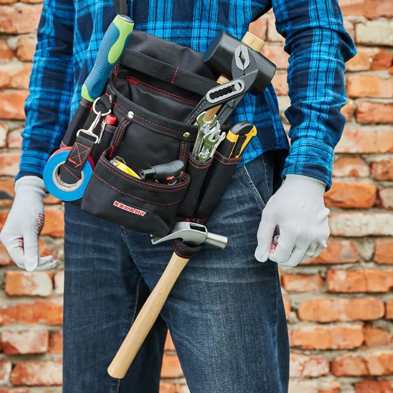 Сумка монтажника поясная с 7 отделениями RE-7 REXANT - Фото 3