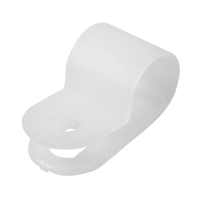 Скоба под винт 9мм, белая (50 шт/уп) REXANT