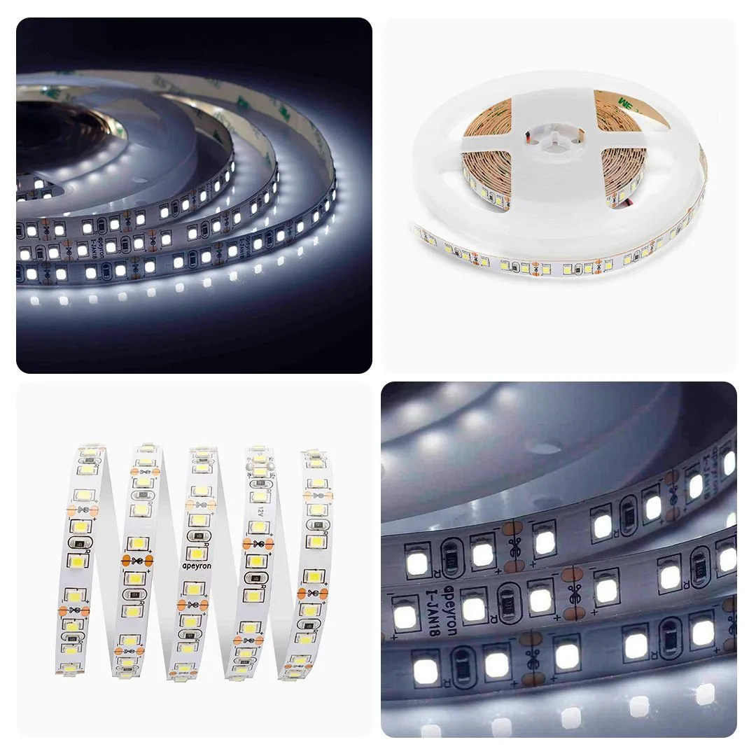 Лента светодиодная СТ smd3528 120д/м 12В 6500К IP20 5м Apeyron - Фото 8
