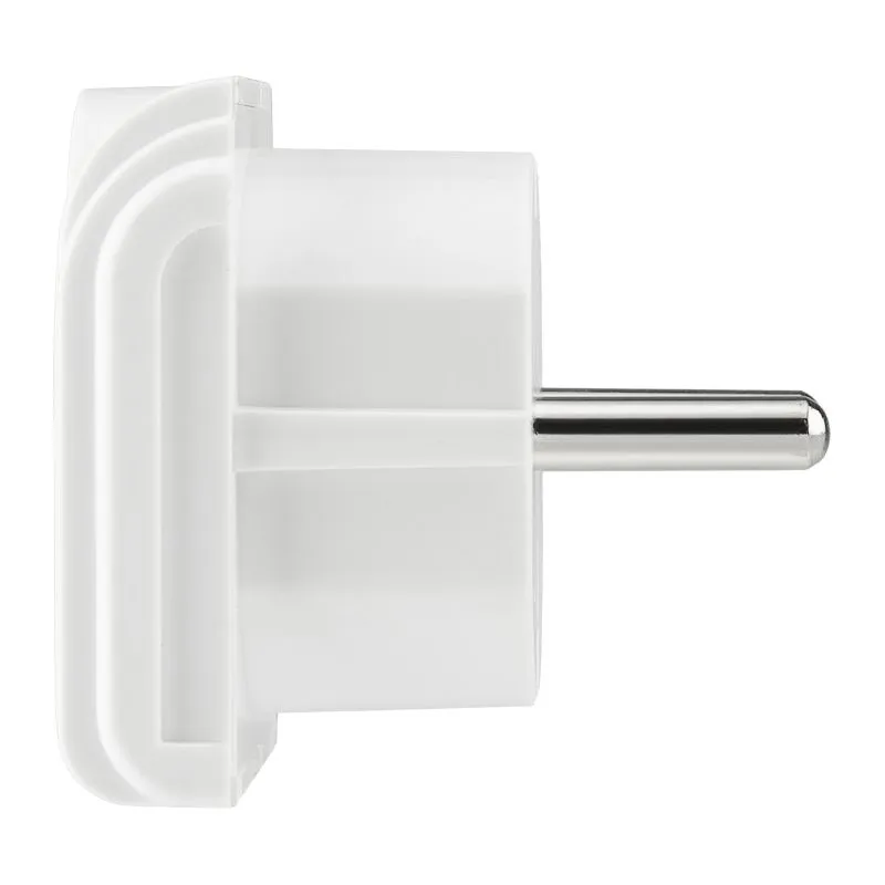 Адаптер сетевой (переходник) с универсальной на Евро вилку F/C2 «Квадрат» 10А б/з белый PROconnect (пакет БОПП 1 шт/уп.) - Фото 5