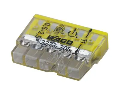 2273-205 Экспресс-клемма 5-проводная до 2,5 мм², (100 шт./уп.) WAGO - Фото 2