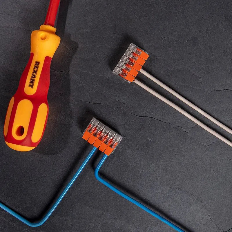 Универсальная компактная клемма СМК 221-415, 5-проводная до 4,0 мм² (40 шт./уп.) REXANT - Фото 2