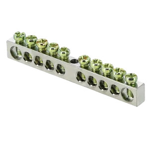 Шина PEN "ноль-земля" (6x9мм) 10 отв. цинк крепеж по центру EKF 