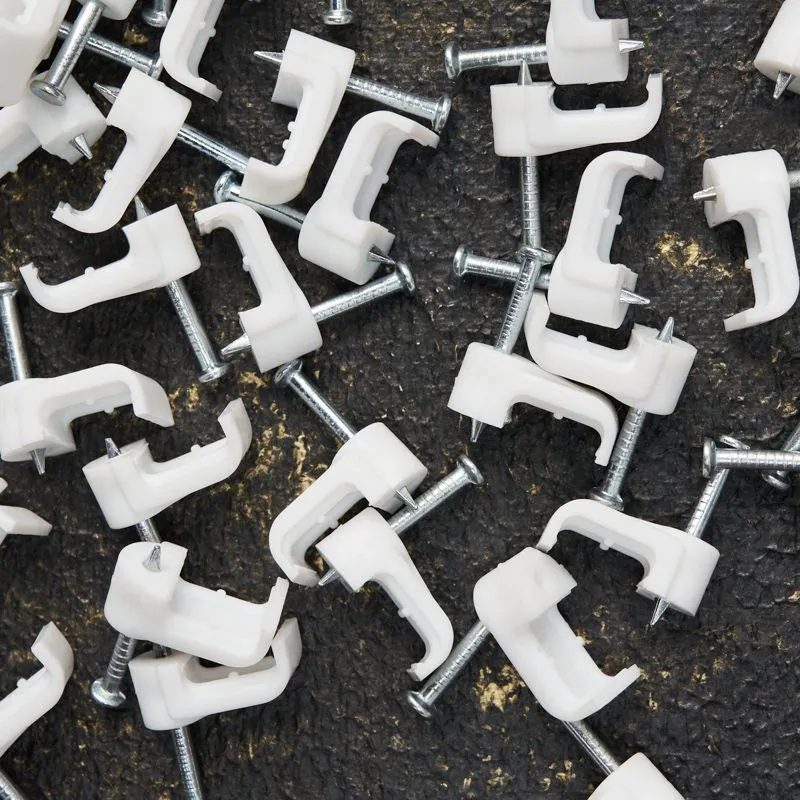 Крепеж кабеля плоский 10х3 мм, белый (50 шт/уп) REXANT - Фото 4